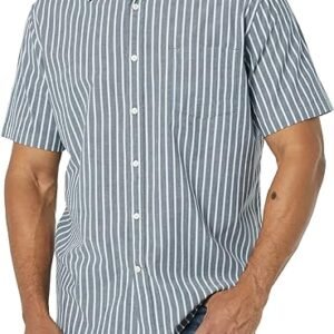 Amazon Essentials Men's Short-Sleeve Stretch Poplin Shirt
